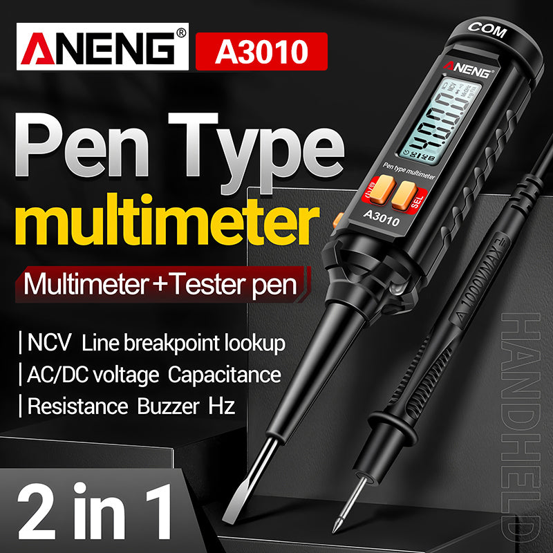 Ψηφιακό πολύμετρο υψηλής ακρίβειας, πολλαπλών λειτουργιών με στυλό για μέτρηση τάσης κυκλώματος και ανοιχτού κυκλώματος