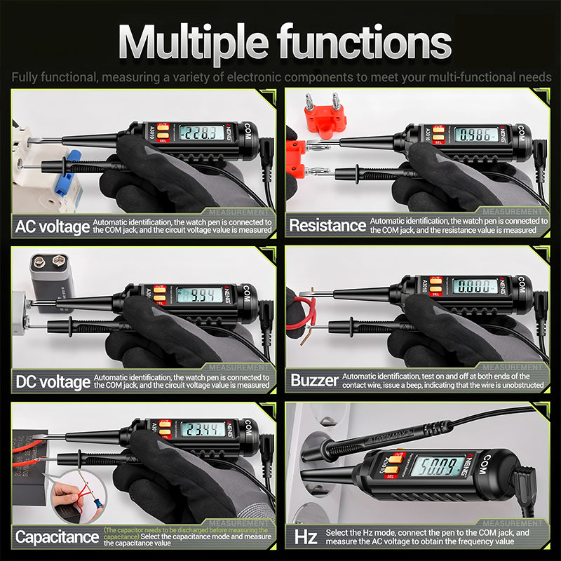 Ψηφιακό πολύμετρο υψηλής ακρίβειας, πολλαπλών λειτουργιών με στυλό για μέτρηση τάσης κυκλώματος και ανοιχτού κυκλώματος