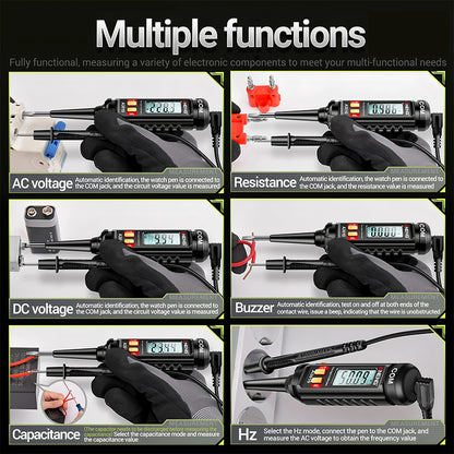 Ψηφιακό πολύμετρο υψηλής ακρίβειας, πολλαπλών λειτουργιών με στυλό για μέτρηση τάσης κυκλώματος και ανοιχτού κυκλώματος