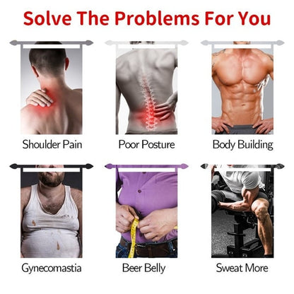 💪Ανδρικό σλιπ σμίλευσης σώματος, γιλέκο σάουνας, διπλή ζώνη